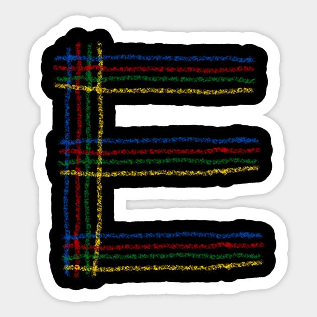 The letter E! Sticker by spinlifeapparel